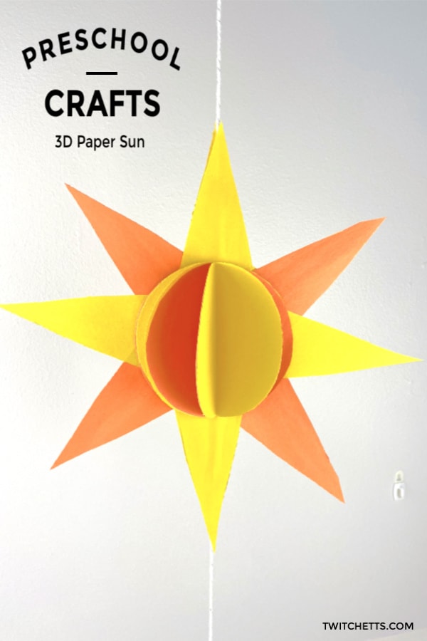 An easy yellow sun craft for preschoolers - Twitchetts