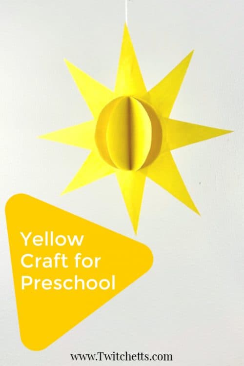 An easy yellow sun craft for preschoolers Twitchetts