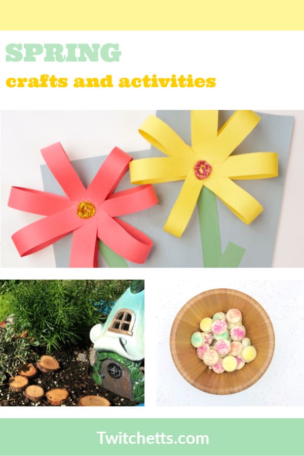 Get inspired by these easy spring crafts for preschoolers. From fun flower crafts, sweet spring treats, and fairy gardens. Perfect for welcoming in the nice weather. #twitchetts