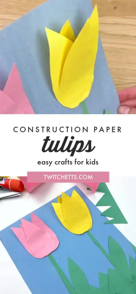 How to make easy construction paper tulips - Twitchetts