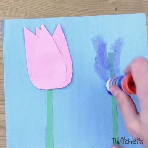 How to make easy construction paper tulips Twitchetts