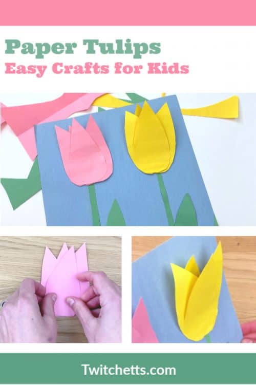 How to make easy construction paper tulips Twitchetts