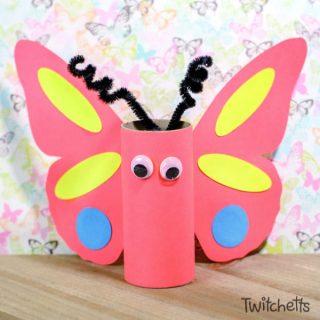 How to make a Toilet Paper Roll Butterfly with template - Twitchetts