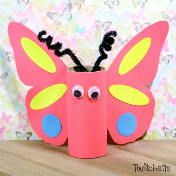Adorable Tissue Paper Preschool Butterfly Craft