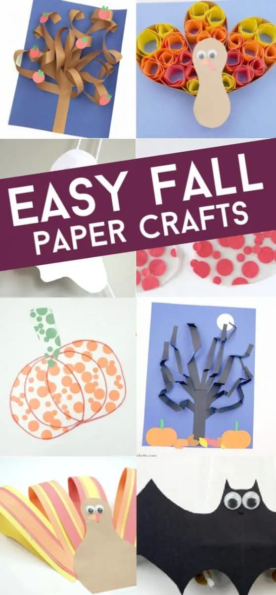 16 Fall construction paper crafts for kids  Fall paper crafts,  Construction paper crafts, Paper crafts for kids