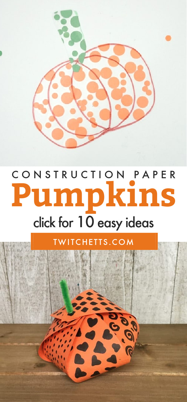 10 Easy pumpkin construction paper crafts for kids to make