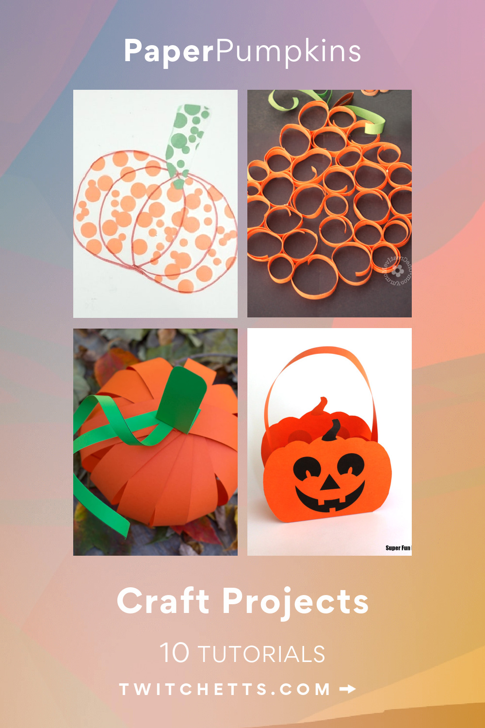 10 Easy pumpkin construction paper crafts for kids to make