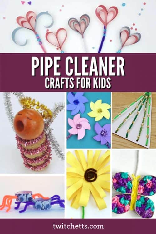 Pipe cleaner crafts are great for kids of all ages. This collection of easy crafts are perfect for the classroom or at home. From everyday crafts to holiday fun, you'll find something for everyone! #twitchetts #pipecleaner