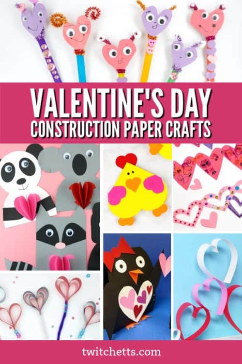 20 Construction Paper Valentine Crafts For Kids - Twitchetts