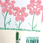 Flower crafts using the snowflake technique. Text reads "Unique flower craft"