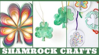 Images of Shamrock crafts. Text reads 