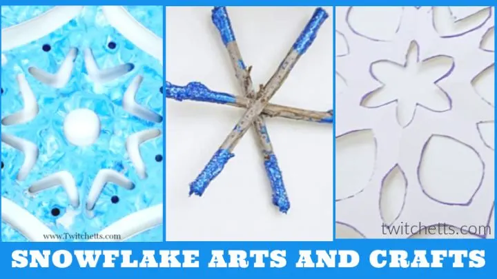 Pour Painted Snowflake Decorations ~ Winter Art For Kids - Twitchetts