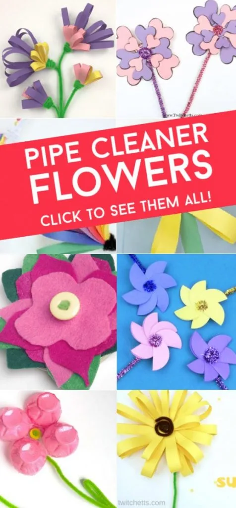 Easy Construction Paper and Pipe Cleaner Flower : 7 Steps - Instructables