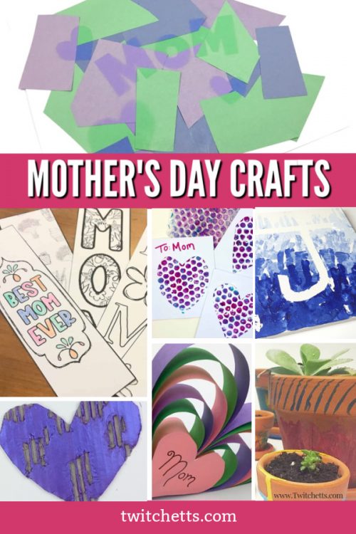 Images of Mother's day crafts. Text reads "Mother's Day Crafts"