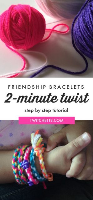 How to make a twisted friendship bracelet in 2 minutes - Twitchetts