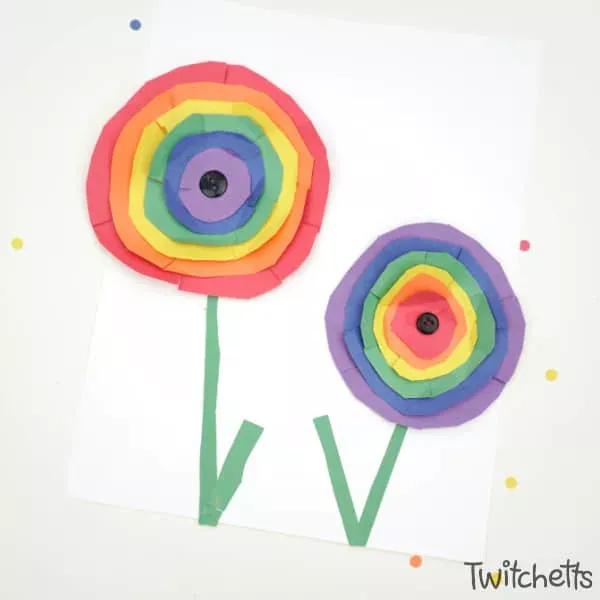 How to make beautiful Kandinsky Inspired Rainbow Flowers