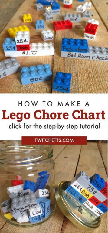 How to make an Interactive Lego Chore Chart with money values