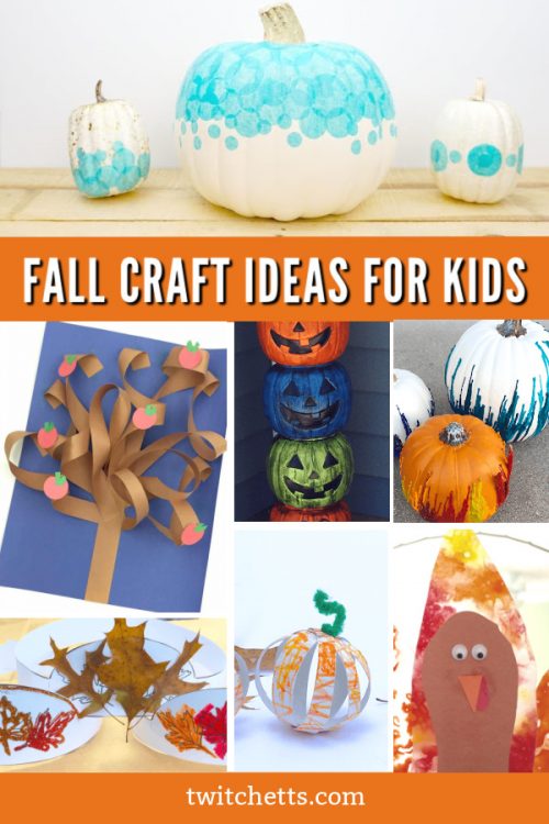 Images of fall kids crafts. Text reads "Fall Craft Ideas For Kids"