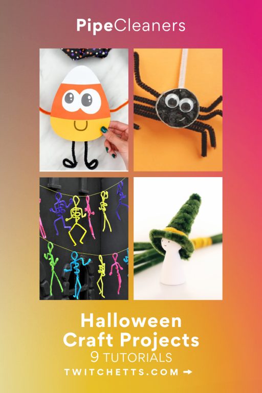 9 Easy Halloween Pipe Cleaner Crafts for kids to make Twitchetts