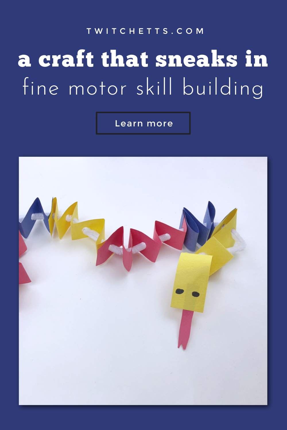 How to make a Construction Paper Snake Craft A primary colors activity