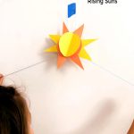 sun paper craft. Text Reads: "Kindergarten Craft - Rising Suns"