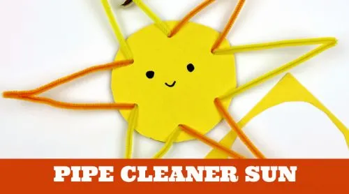 How to make an easy Pipe Cleaner Sun Craft for Preschoolers - Twitchetts