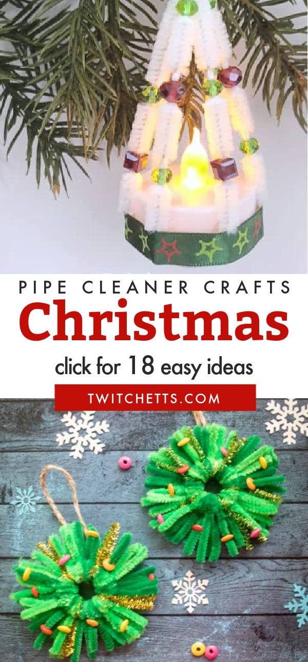 19 easy Pipe Cleaner Christmas Crafts for kids Twitchetts