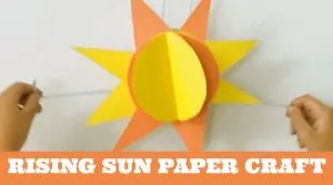 sun paper craft. Text Reads: "