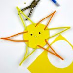 Sun Craft made with pipe cleansers, cardboard, and construction paper.