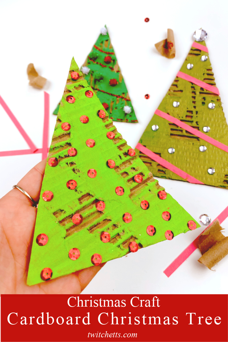 An Easy Triangle Craft for Preschoolers that uses Cardboard - Twitchetts