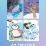 January Craft Ideas. Text reads: "January Crafts, Art Projects, and Activities for Kids. 18 Tutorials"