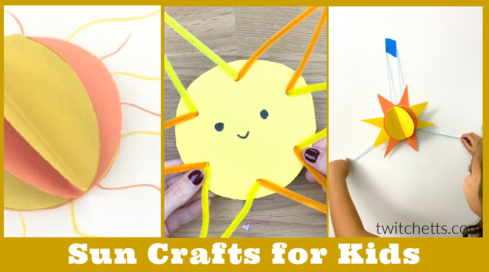 Sun Crafts. Text Reads "Sun Crafts for Kids"