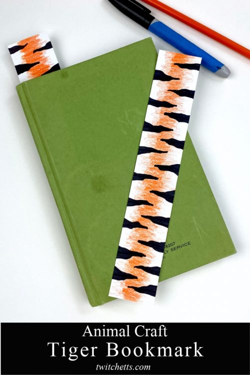 Tiger Bookmarks - Text reads "Animal Craft - Tiger Bookmark"