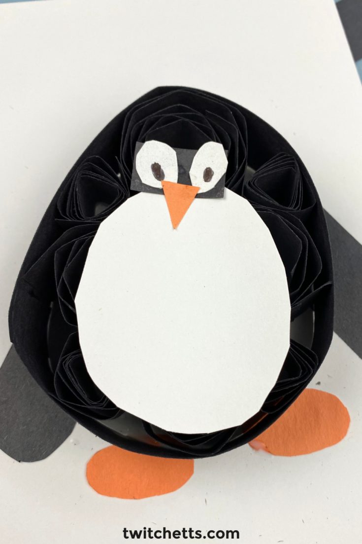 Quilled Paper Penguin Craft.