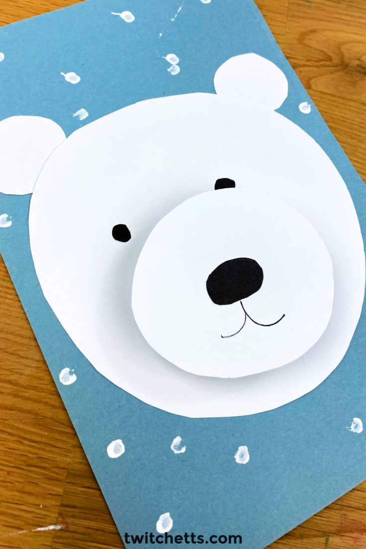 Easy Paper Polar Bear Craft That Kids Can Make - Twitchetts