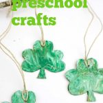 Craft Ideas to go with march preschool themes. Text reads - "March Preschool Crafts"