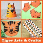 Images of tiger crafts. Text Reads "Tiger Arts & Crafts"