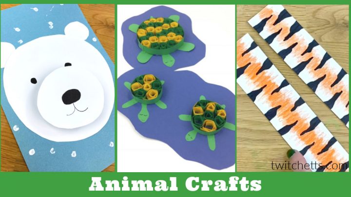 animal crafts. Text reads 