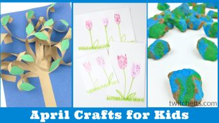 April craft ideas - Text reads 