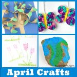April craft ideas - Text reads "April Crafts"