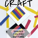 Square craft for preschoolers. Text reads "Classroom Craft - Shapes, Colors, and Cutting"