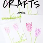 April craft ideas - Text reads "Classroom Crafts - April"