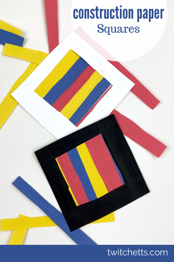 Easy Square Craft For Preschoolers To Make with Primary Colors