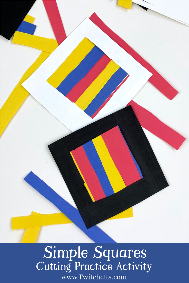 Easy Square Craft For Preschoolers To Make with Primary Colors
