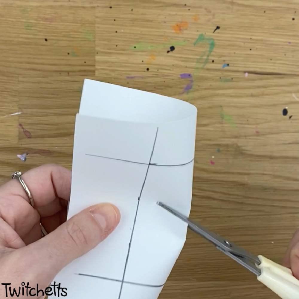 In Process Image of a simple square craft for preschoolers.