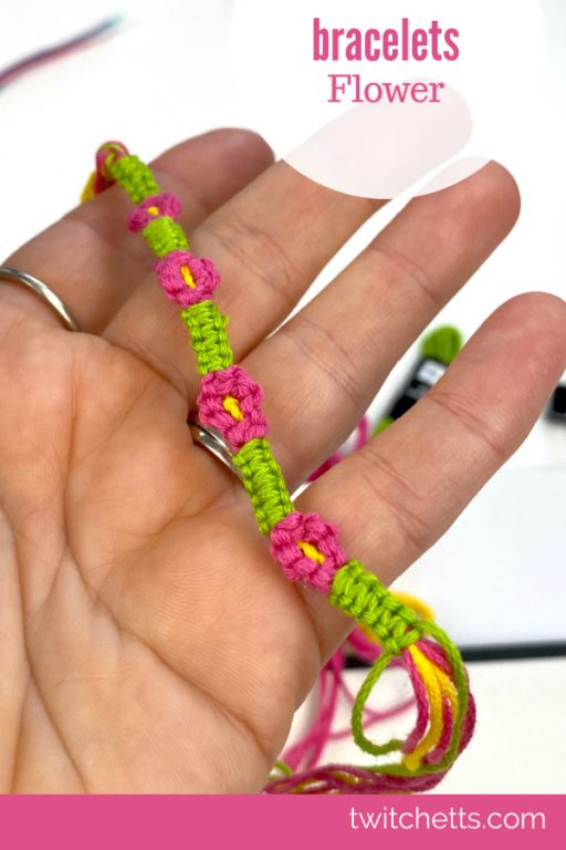 How to make a flower friendship bracelet daisy chain pattern