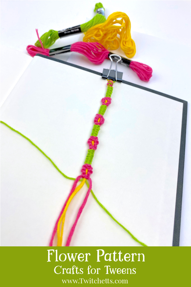 How to make a flower friendship bracelet daisy chain pattern