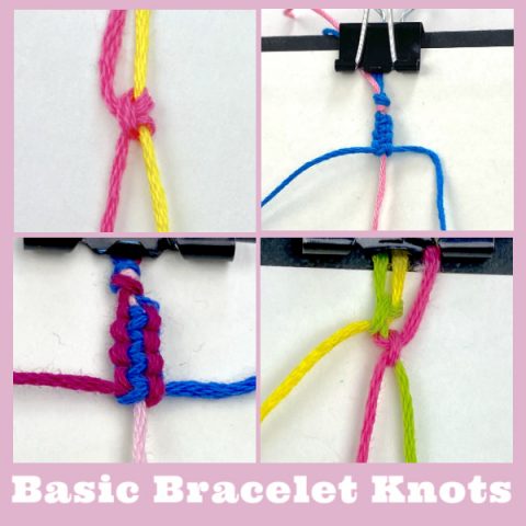 5 Important Friendship Bracelet Knots with step by step intructions
