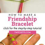 Flower Friendship Bracelet Text Reads "How to make a friendship bracelet"