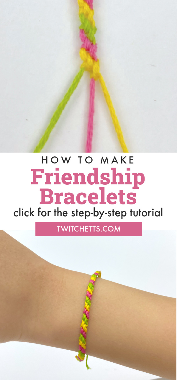 How to make a candy stripe friendship bracelet - Twitchetts